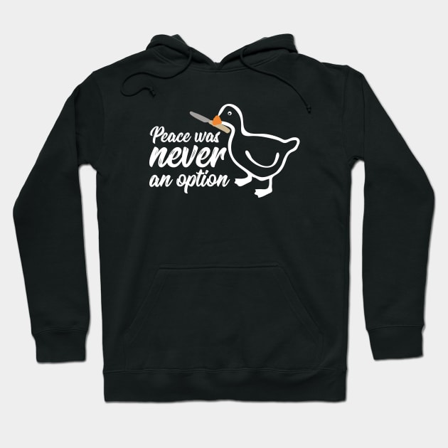 Peace Was Never An Option Hoodie by Sanzida Design